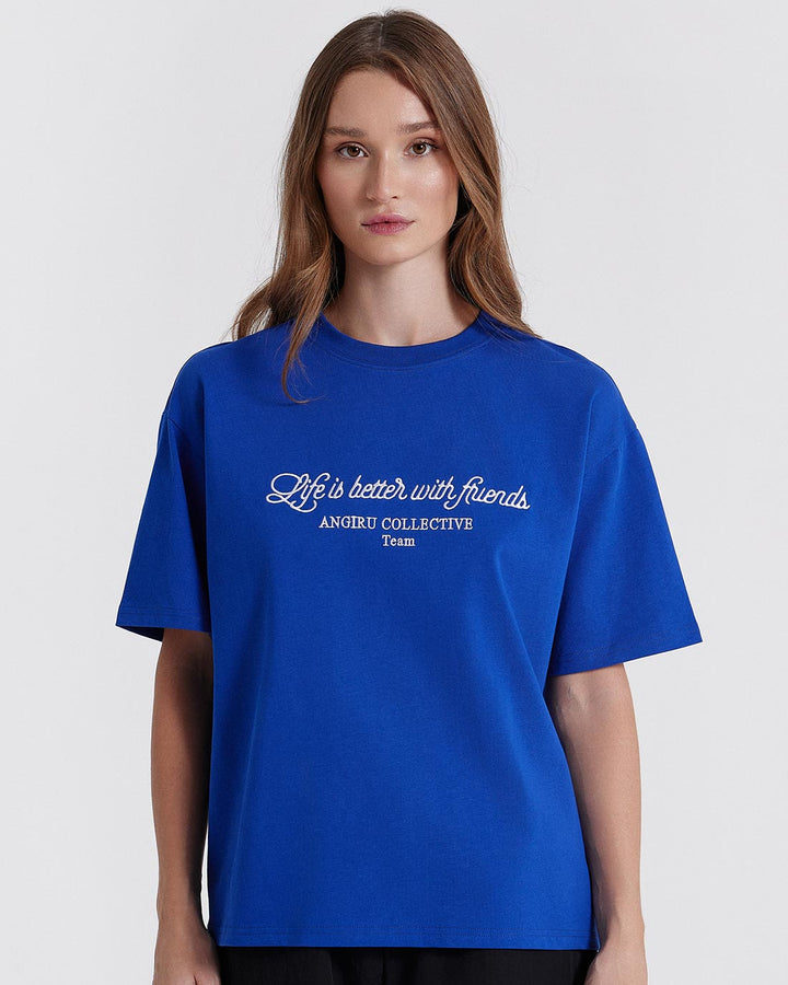 CAMISETA UNISEX AZUL "LIBWF"